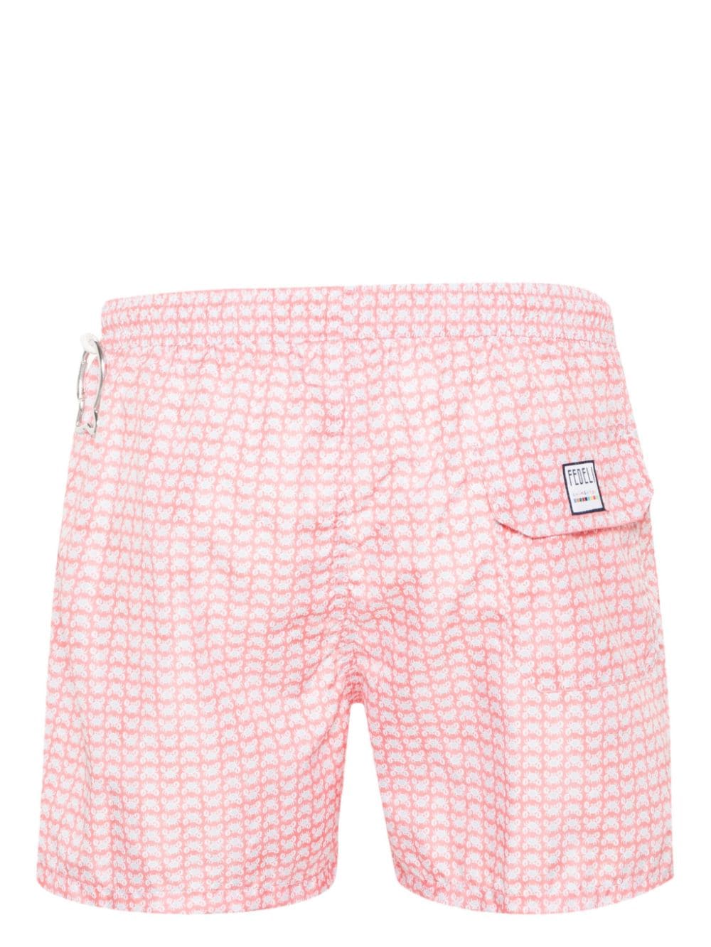 Fedeli Madeira crab-print swim shorts - Roze
