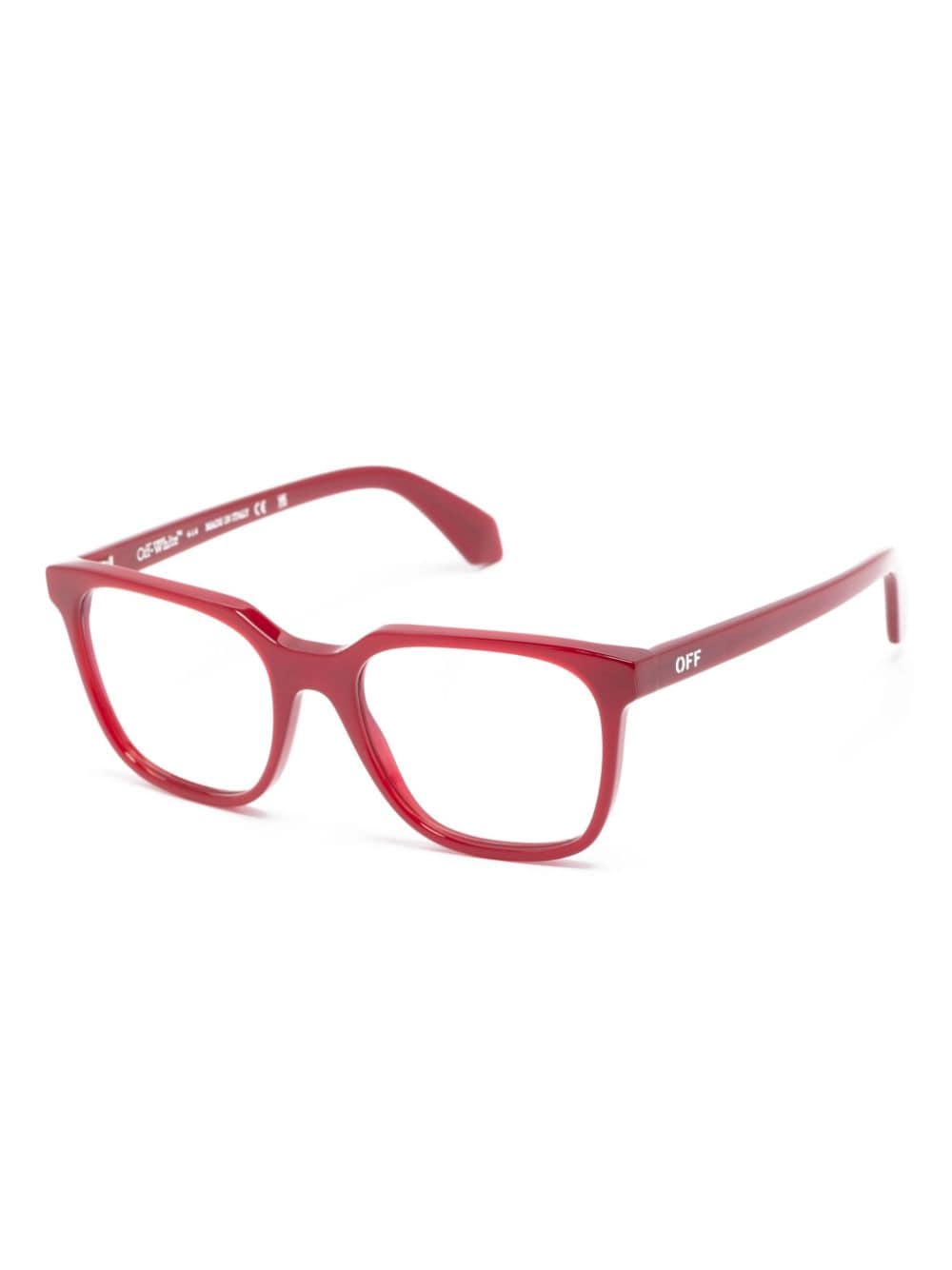 Shop Off-white 39 Square-frame Glasses In Red