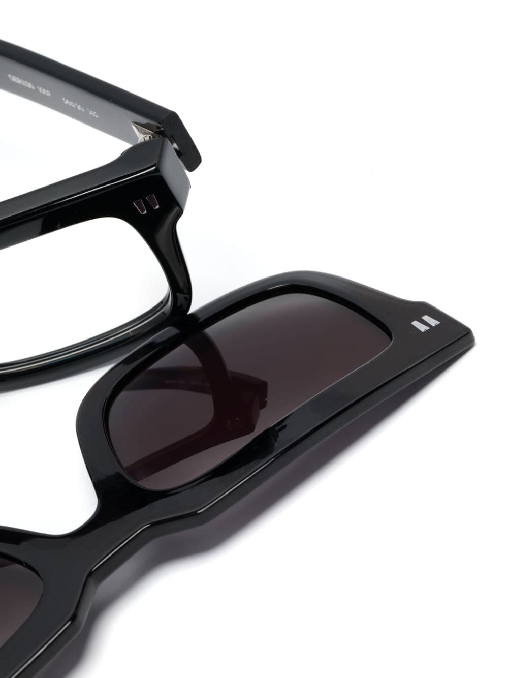 Shop Off-white Clip-on Rectangle-frame Glasses In Black