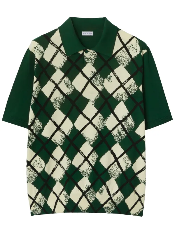 Burberry アーガイルパターン ポロシャツ | グリーン | FARFETCH JP