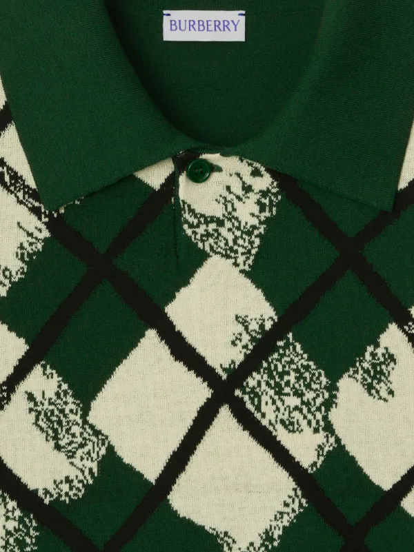 Burberry アーガイルパターン ポロシャツ | グリーン | FARFETCH JP