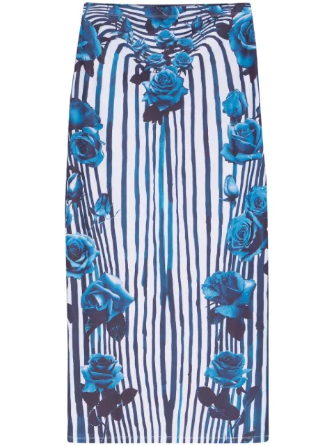 Jean Paul Gaultier تنورة بينسل بطبعة زهور