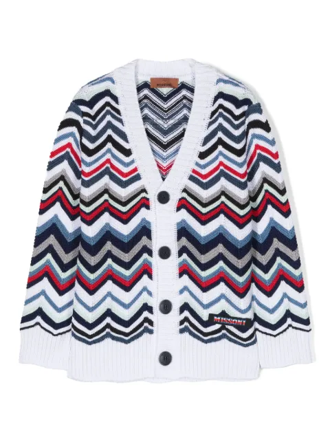 Missoni Kids Cardigan de algodão chevron