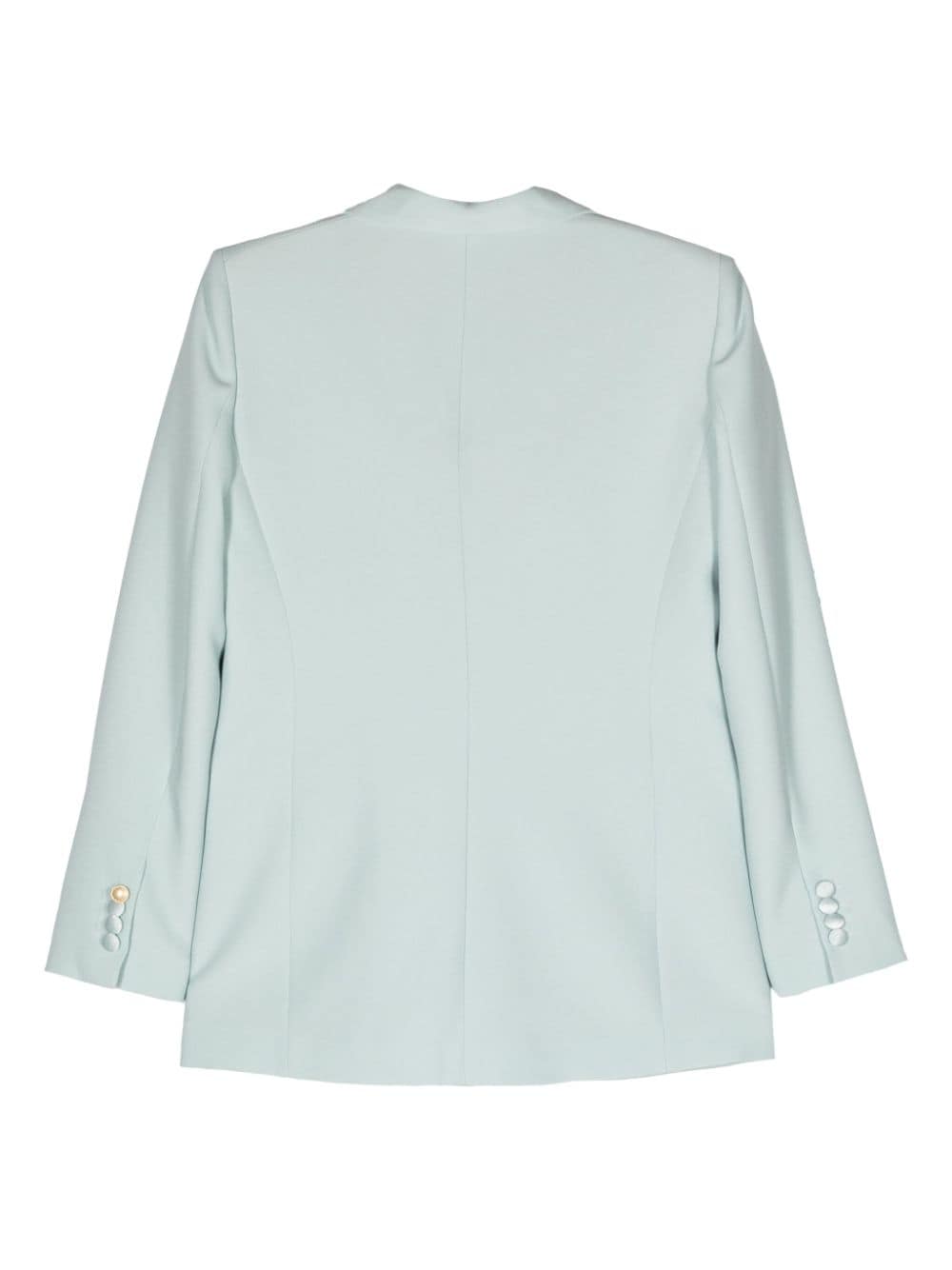 Shop Hebe Studio Bianca Double-breasted Blazer In Green