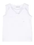Monnalisa oversized-bow sleeveless top - White