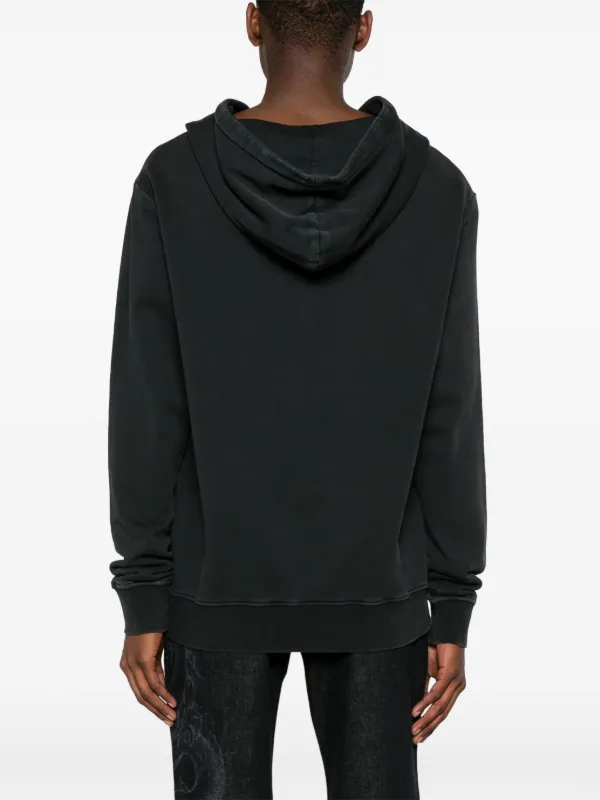【送料&関税込】Balmain Logo Cotton Hoodie Balmain logo-embroidered Cotton Hoodie | Grey | FARFETCH