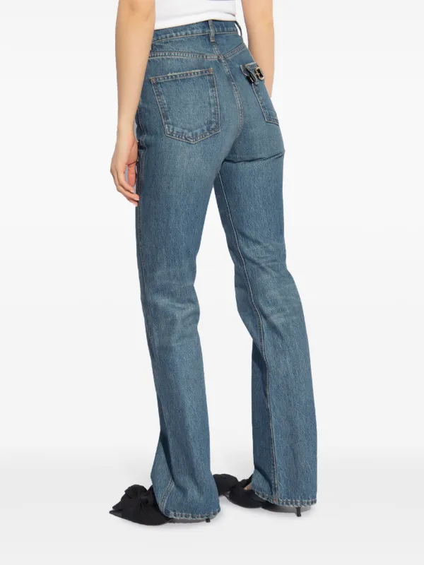 Coperni buckle-detail slim-fit Jeans | Blue | FARFETCH