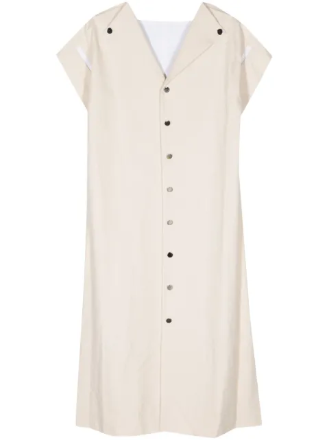 Plan C spread-collar cotton maxi dress