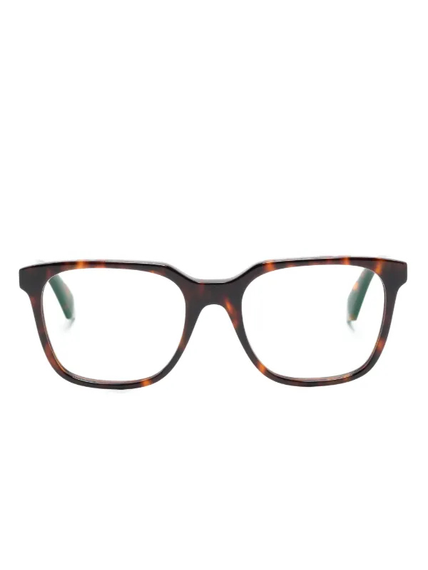 Off-White™ スクエアフレーム メガネ Off-White Eyewear 39 スクエア眼鏡フレーム | ブラウン | FARFETCH JP