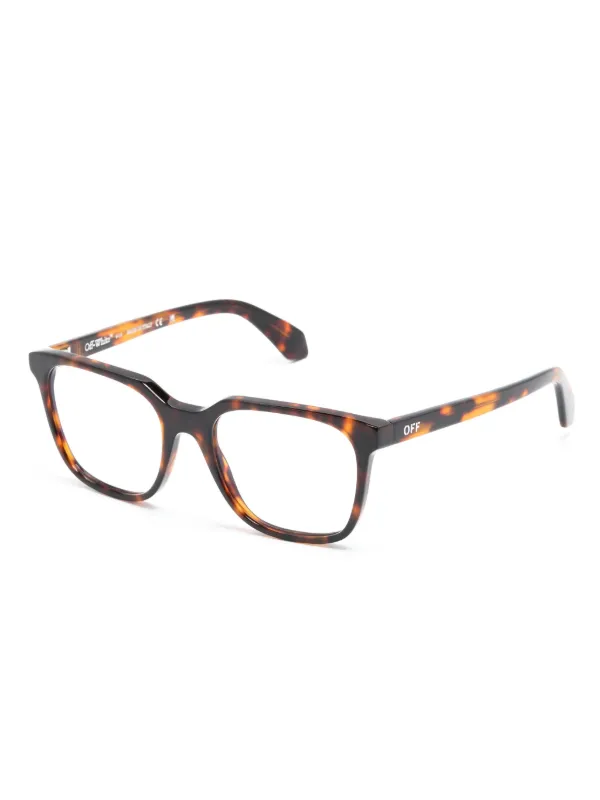 Off-White™ スクエアフレーム メガネ Off-White Eyewear 39 スクエア眼鏡フレーム | ブラウン | FARFETCH JP