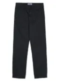 Stone Island Junior Compass-appliqué straight-leg trousers - Blue