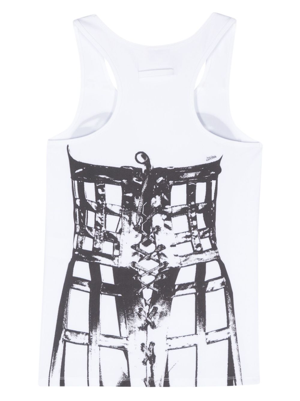 Shop Jean Paul Gaultier The Cage Tank Top In White