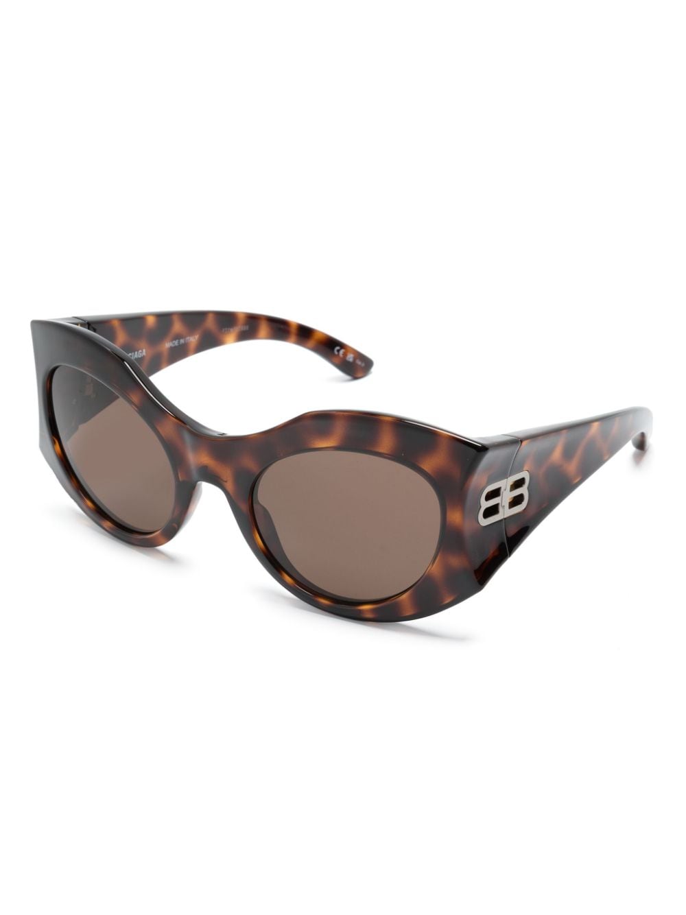 Balenciaga Eyewear Hourglass zonnebril met schild montuur Bruin