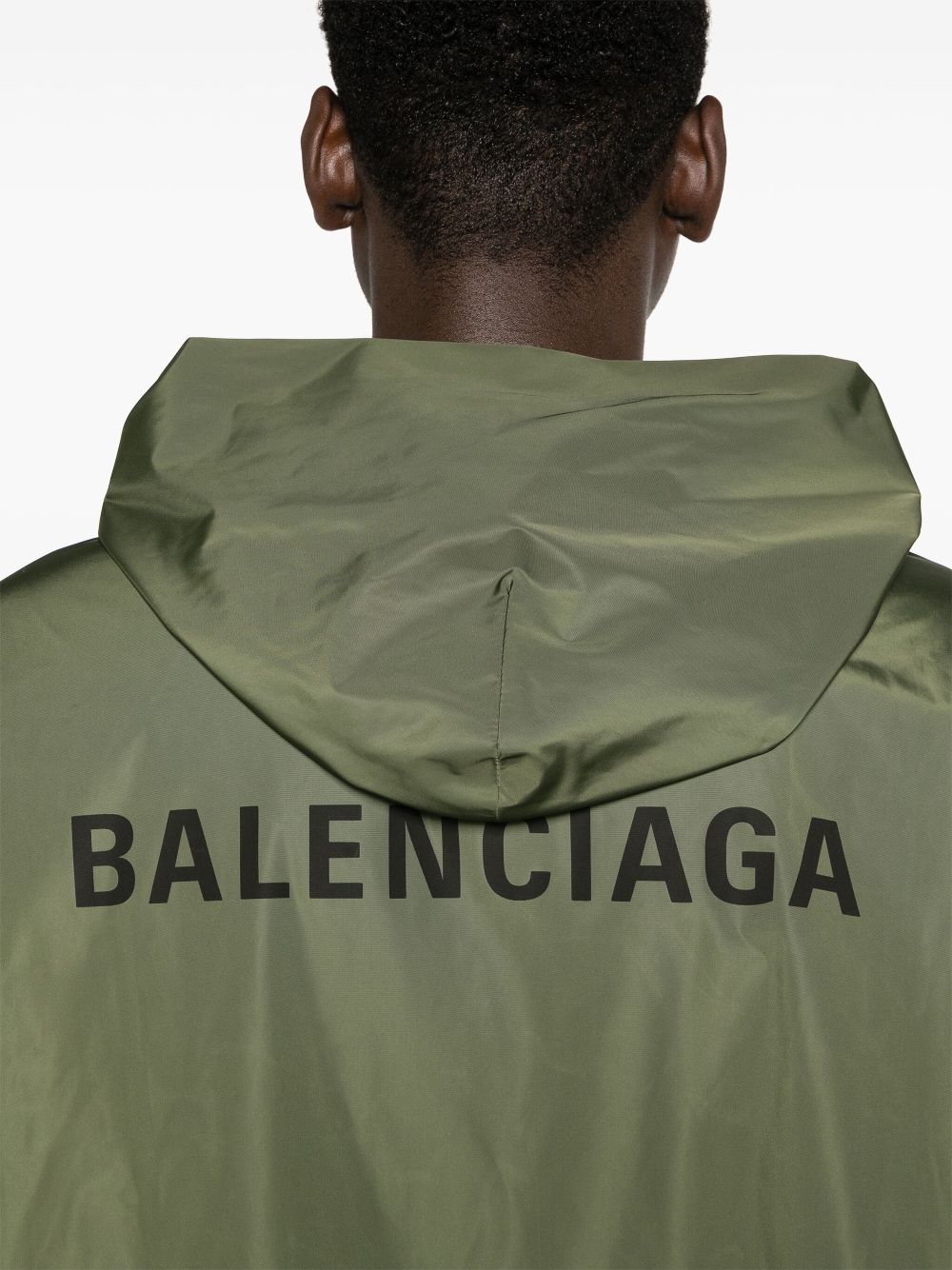 Balenciaga logo-print hooded jacket Men