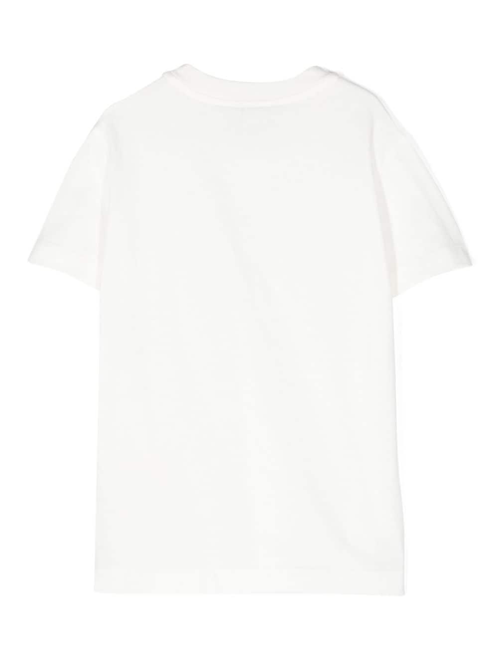 Shop Fendi Logo-embroidered Cotton T-shirt In White