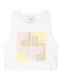 Fendi Kids FF-print tank top - White