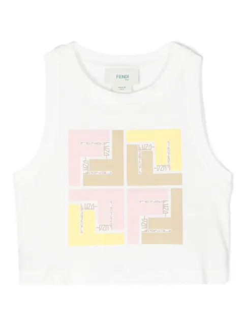 Fendi Kids FF-print tank top