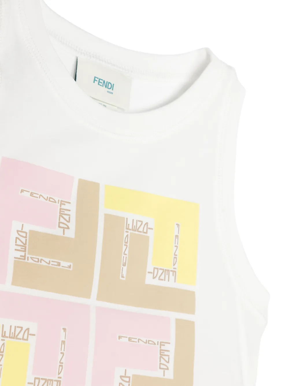 Shop Fendi Ff-print Tank Top In White