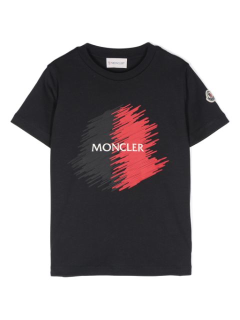 Moncler Enfant camiseta con logo estampado