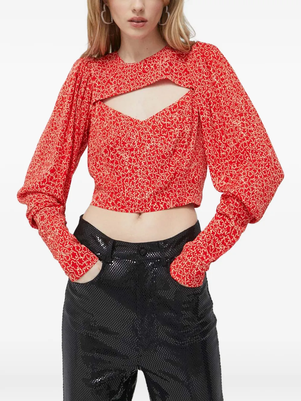ROTATE BIRGER CHRISTENSEN long-sleeves top - Rosso