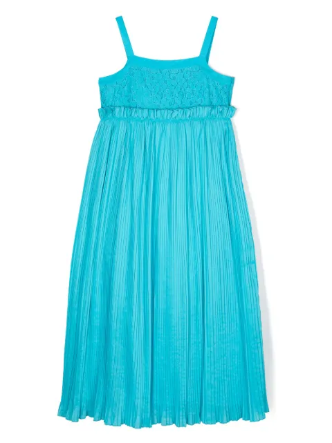 TWINSET Kids plissé laced maxi dress
