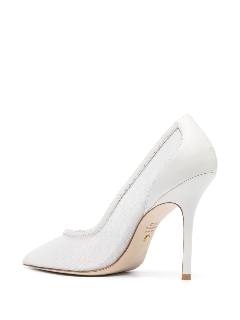 Shop Stuart Weitzman Eva 100mm Pumps In White