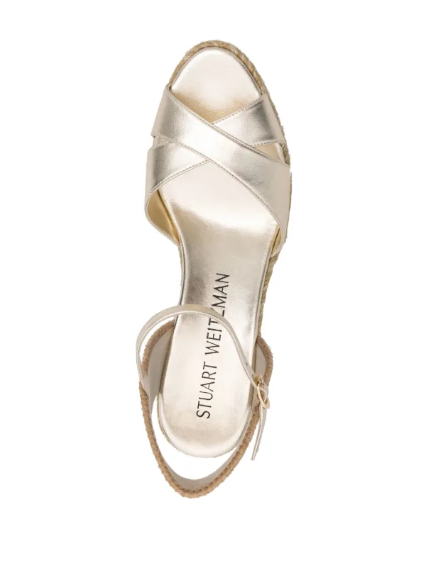 Stuart Weitzman 80mm Mirella II Espadrilles | Gold | FARFETCH CA