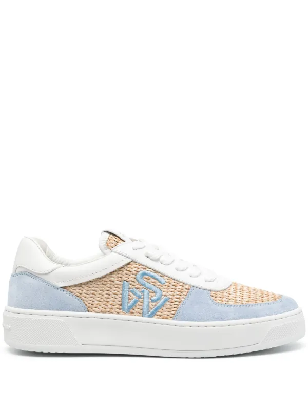 Stuart Weitzman Courtside Panelled Sneakers in Blue
