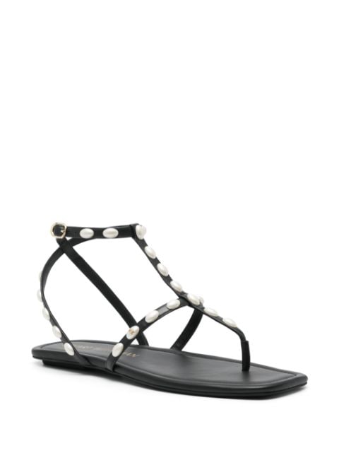 Pearlita leather flat sandals 