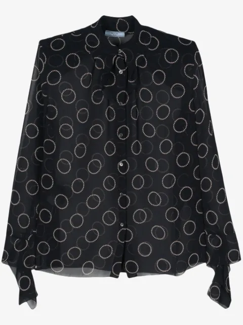 Prada chemise à imprimé graphique