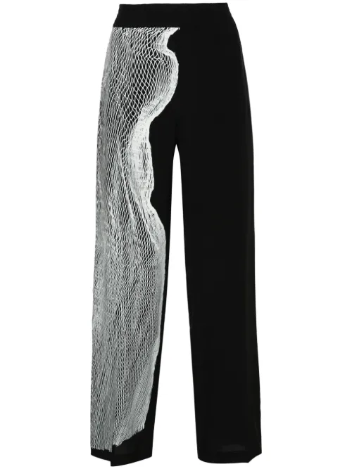 Pantalon de pyjama à imprimé graphique - Victoria Beckham - Modalova