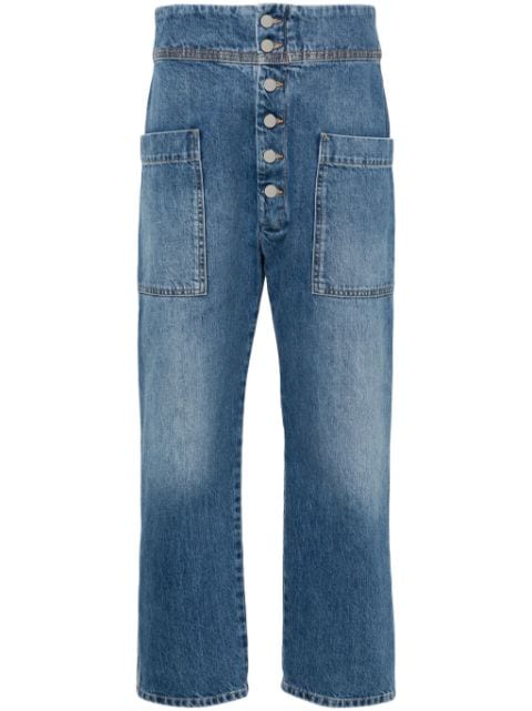 Plan C Boyfriend-Jeans mit hohem Bund