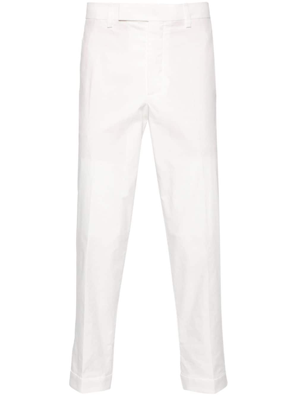 Neil Barrett Straight-leg Poplin Trousers In White