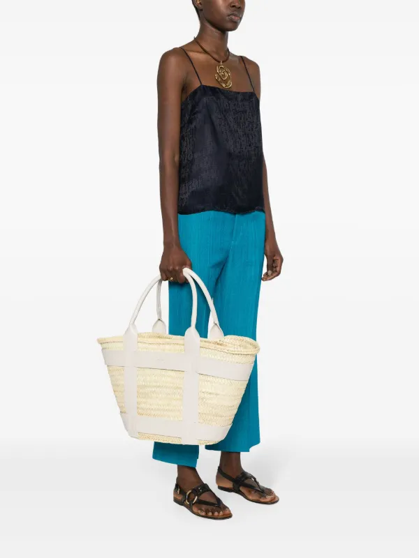 新作！【Demellier】The Maxi Santorini かごバッグ DeMellier The Maxi Santorini Beach Bag | Neutrals | FARFETCH