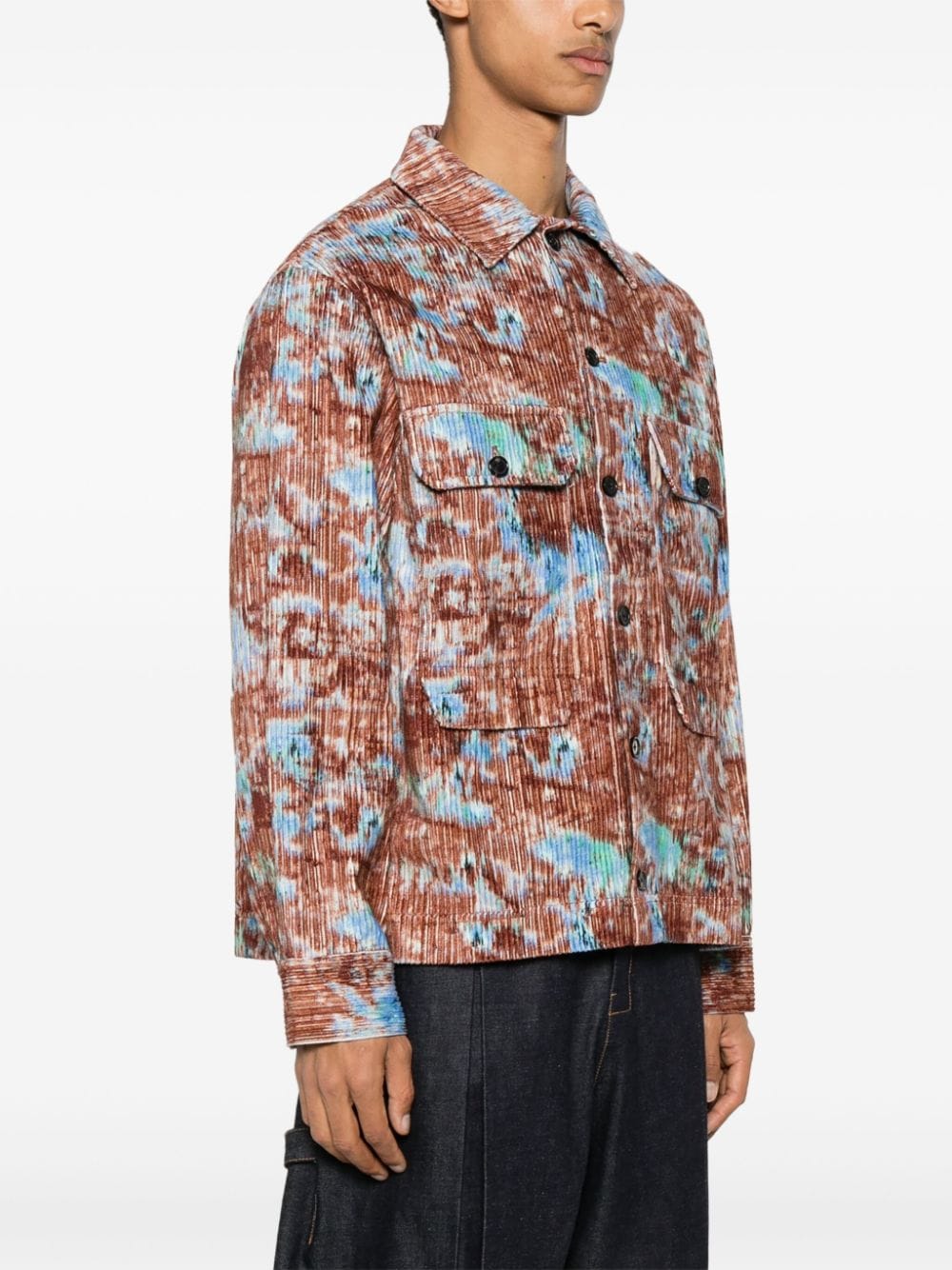 Shop Henrik Vibskov Field Corduroy Shirt In Blue