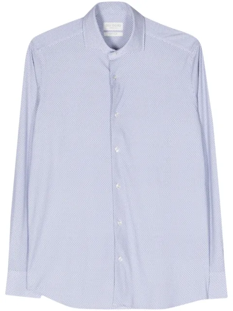 Dell'oglio geometric-pattern classic-collar shirt