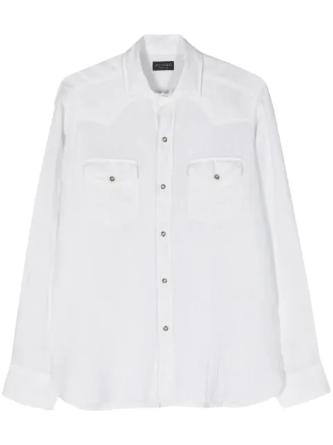 Dell'oglio classic-collar linen shirt