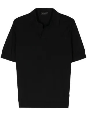 Givenchy logo-plaque Cotton Polo Shirt | Black | FARFETCH RO