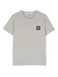 Stone Island Junior Compass-appliqué cotton T-shirt - Grey