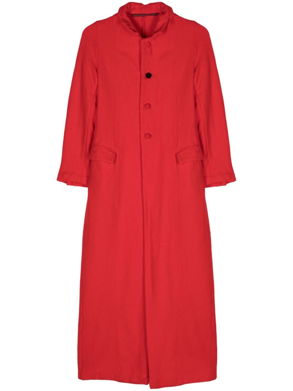 Daniela Gregis Single-breasted Wool Coat In Red