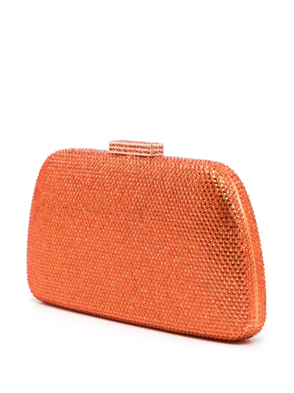 Shop Serpui Josephine Rhinestone-embellished Clutch Bag In Orange