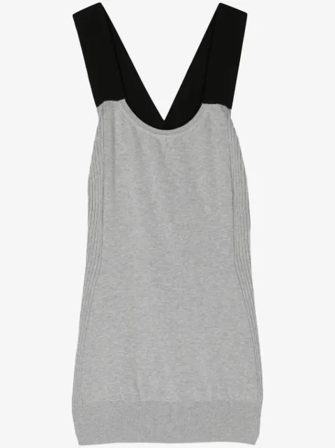 Plan C crossover-straps fine-knit top