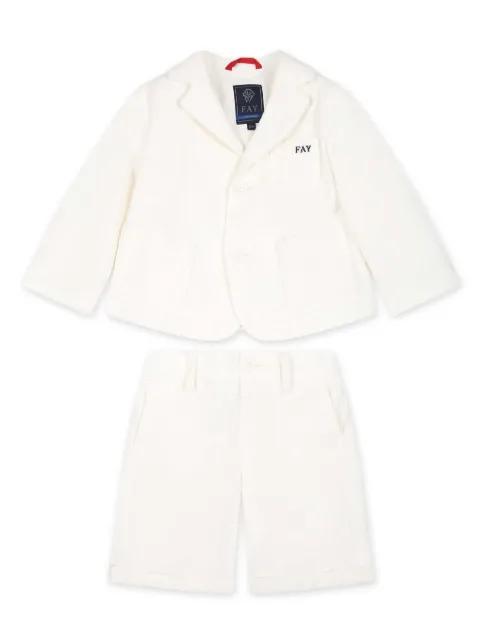 Fay Kids cotton-linen two-piece suit