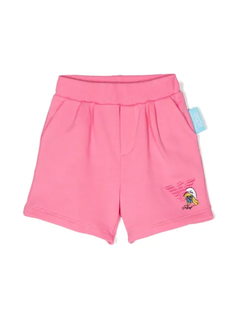 Emporio Armani Kids x The Smurfs cotton shorts