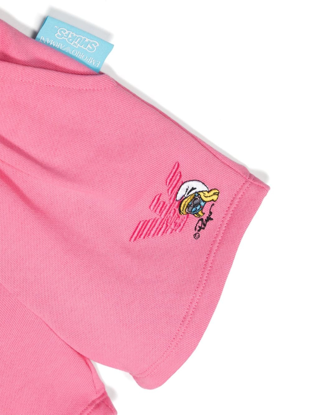 Shop Emporio Armani X The Smurfs Cotton Shorts In Pink