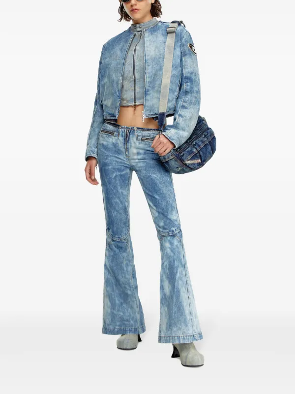 Diesel zip-detail Cotton Jeans | Blue | FARFETCH