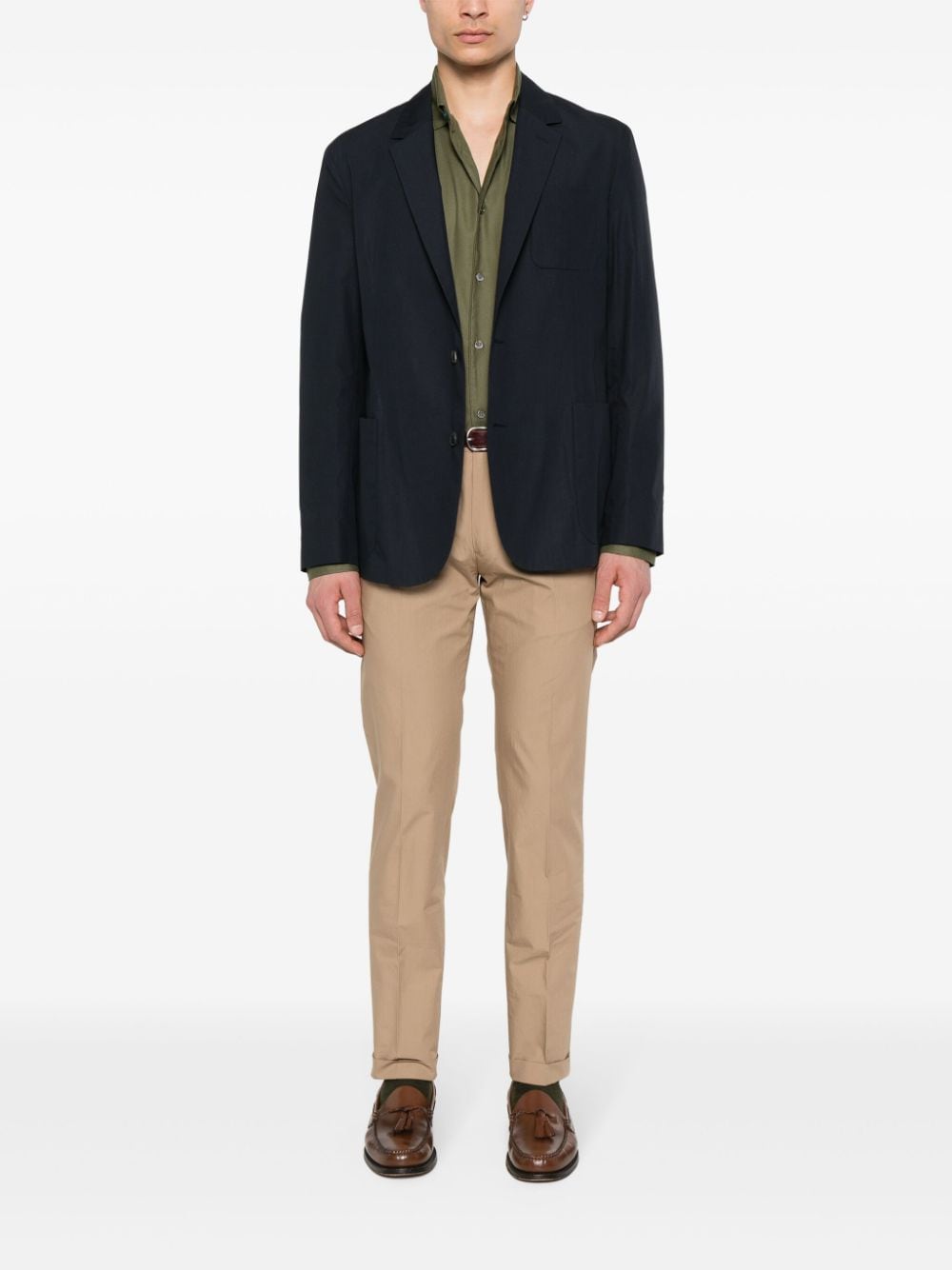Shop Paul Smith Textured Buttoned Shirt In Green