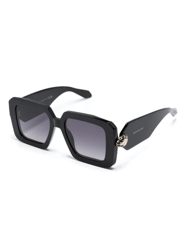 Bvlgari Serpenti Oversize Sunglasses | Black | FARFETCH OM display picture 1