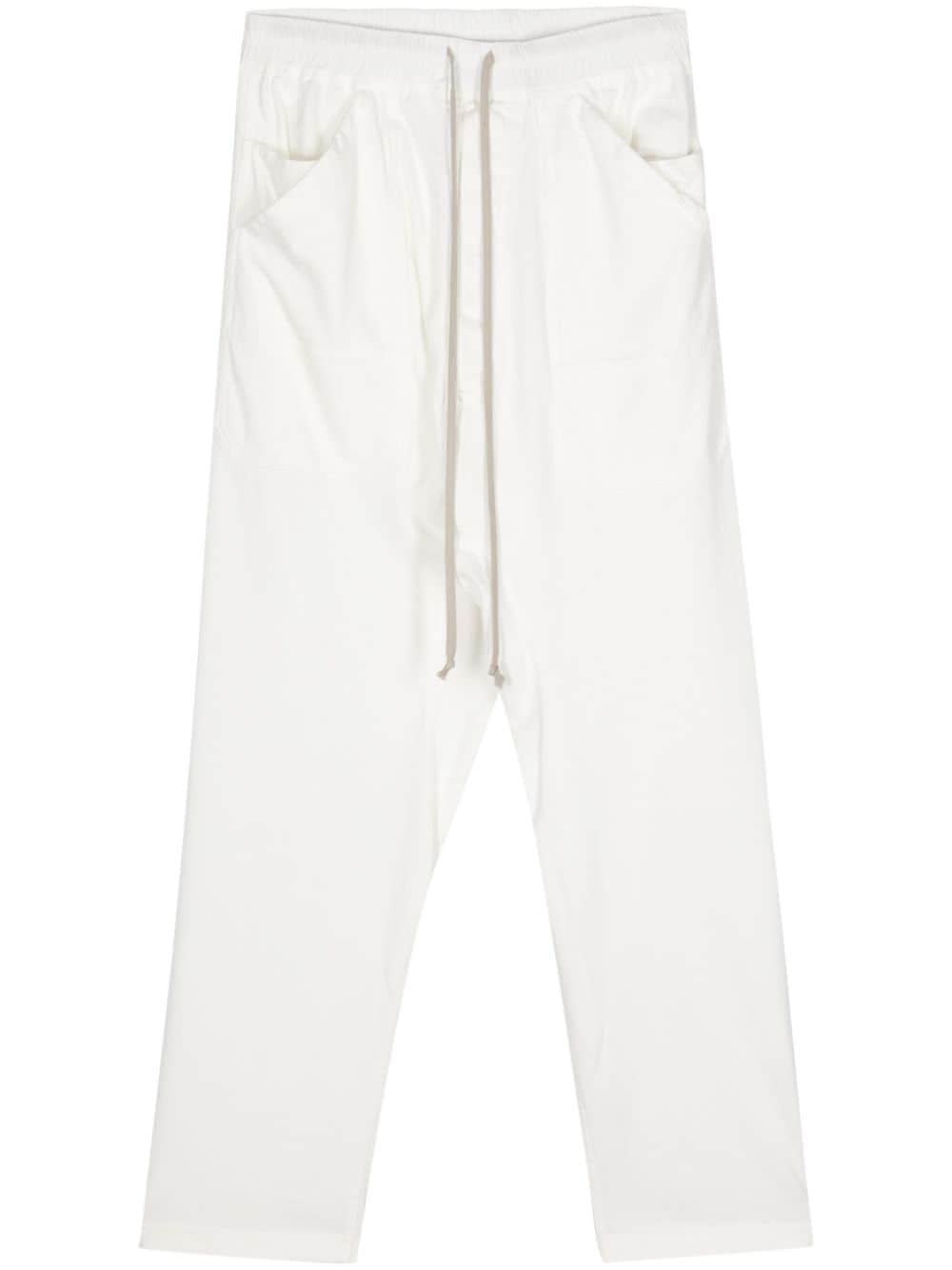 Rick Owens Drkshdw Classic Organic Cotton Cargo Trousers In White