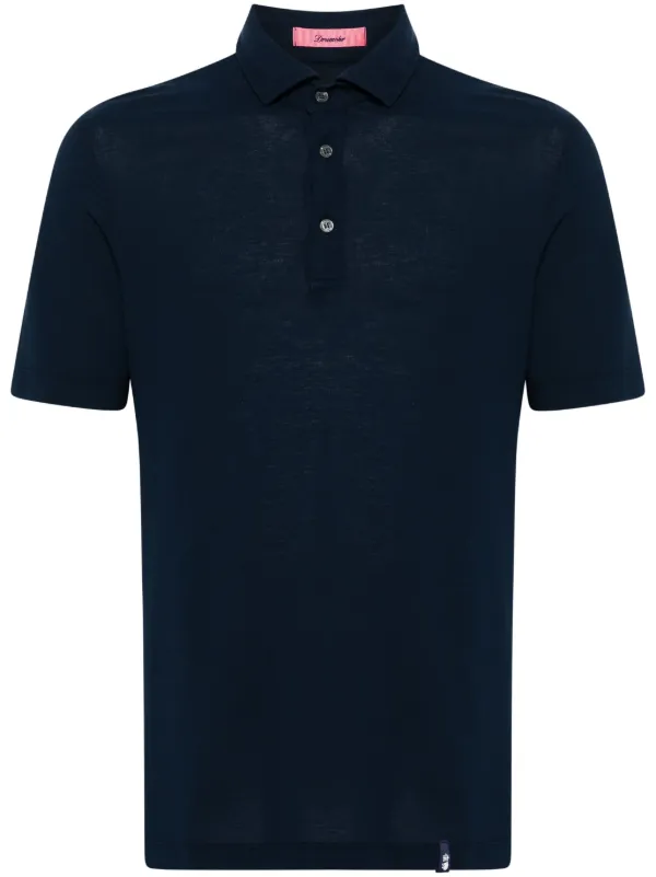 Drumohr Jersey Cotton Polo Shirt in Blue